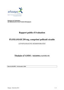 Floxamar 250 mg, comprimé pelliculé sécable