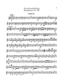 Partition cor 1, 2 (G, D), Symphony No.88 en G major, Sinfonia No.88