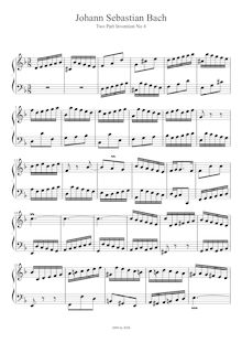 Partition No.4 en D minor, BWV 775, 15 Inventions, Bach, Johann Sebastian par Johann Sebastian Bach