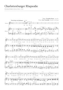 Partition Vocal score, Charlottenburgian Rhapsody, Bitzan, Wendelin
