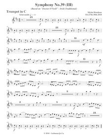 Partition trompette (en C), Symphony No.39  Irish Green , G major par Michel Rondeau