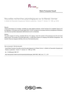 Nouvelles recherches palynologiques sur le Marais Vernier - article ; n°1 ; vol.17, pg 53-56