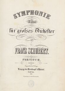 Partition Cover Page (color), Symphony No.9, Die »Große« (“The Great”)