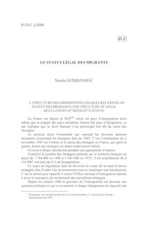 Le statut légal des migrants - article ; n°2 ; vol.58, pg 593-620