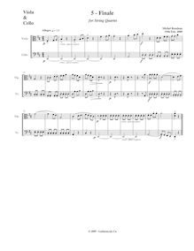 Partition viole de gambe/violoncelle,  No.6 en D major, Rondeau, Michel par Michel Rondeau
