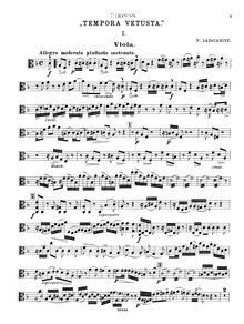 Partition viole de gambe, corde quatuor  Tempora Vetusta , Tempora vetusta