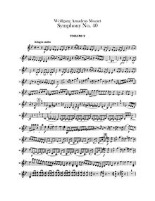 Partition violons II, Symphony No.40, G minor, Mozart, Wolfgang Amadeus par Wolfgang Amadeus Mozart