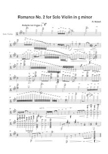 Partition complète, Romance No. 2 pour Solo violon, Nickell, Robbie