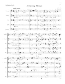 Partition complète, Lullabies, Op.33, Ukolébavky, Suk, Josef