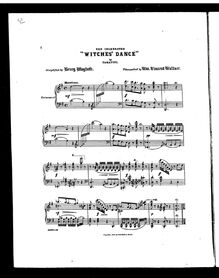 Partition Simplified partition de piano, La Streghe, Op.8, Witches Dance Hexentanz Le Streghe