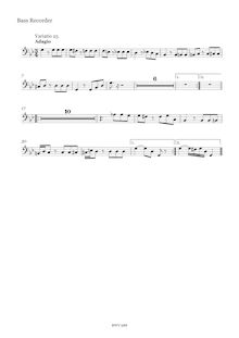 Partition Var.25 - basse enregistrement , Goldberg-Variationen, Goldberg Variations ; Aria mit 30 Veränderungen ; Clavier-Übung IV