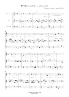 Partition complète (A minor version), Quatre mélodies de saisons