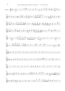 Partition chœur 1: violons II, Domine deus, Deus virtutum, D dorian