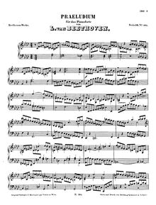Partition complète, Prelude pour Piano F-dur, WoO 55, F minor, Beethoven, Ludwig van par Ludwig van Beethoven