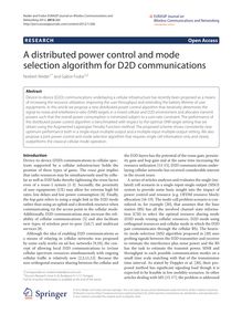 A distributed power control and mode selection algorithm for D2D communications