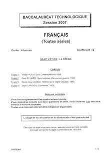 Sujet du bac STG 2007: Francais