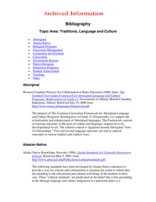 Archived: Traditions, Language and Culture Bibliography (PDF)