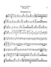 Partition trompette 1, 2, 3 (C), Brigg Fair, An English Rhapsody