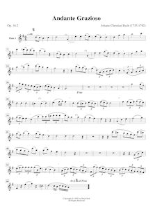 Partition flûte 1 , partie, 6 sonates pour flûte ou violon et clavier Instrument, Op.16 (W.B. 10-15)
