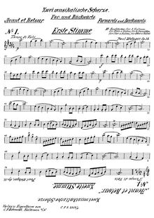 Partition complète, Avant et Retour, Op.32, Zwei Musikalische Scherze. Vor- und Rückwärts. Avant et Retour. Forwards and Backwards.