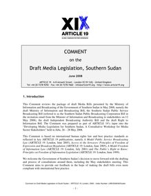 08 07 04 Sudan media laws comment