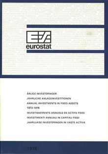 Annual investments in fixed assets in the industrial enterprises of the member countries of the European Community 1973-1976