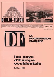 Biblio-flash n° 29 1989. la documentation française les pays d Europe occidentale