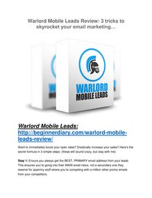 Warlord Mobile Leads review-(SHOCKED) $21700 bonuses