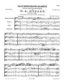 Partition complète, flûte quatuor, Flute Quartet No.4, A major, Mozart, Wolfgang Amadeus
