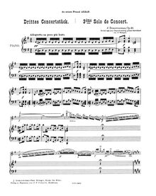 Partition flûte et partition de piano, Solo de Concert No.3, Op.21