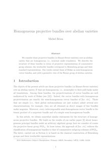Homogeneous projective bundles over abelian varieties