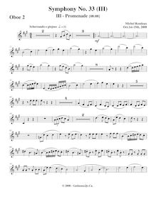 Partition hautbois 2, Symphony No.33, A major, Rondeau, Michel par Michel Rondeau