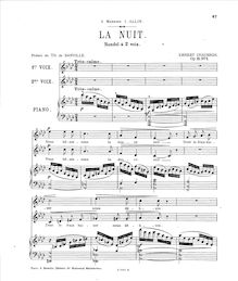 Partition complète, 2 Duos, Op. 11, Chausson, Ernest