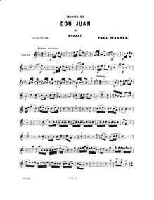 Partition de violon, quatuor No.14, Motifs de  Don Giovanni 