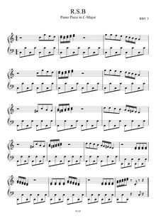 Partition complète, Piano Piece, C major, RSB par RSB RSB