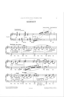 Partition complète, Sonnet, Op.31, Courras, Philippe