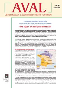 Premières analyses des résultats du recensement 2006 sur la Haute-NormandieUne région en manque d´attractivité
