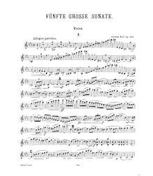 Partition de violon, violon Sonata No. 5, Op. 145, Fünfte grosse Sonate für Pianoforte und Violine