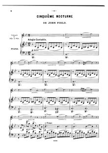 Partition de piano, 18 nocturnes, Field, John