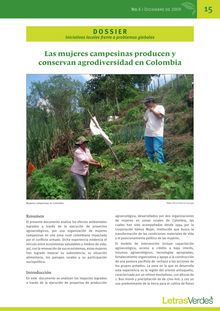 Las mujeres campesinas producen y conservan agrodiversidad en Colombia