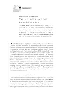 Tunisie : des élections en trompe-l oeil