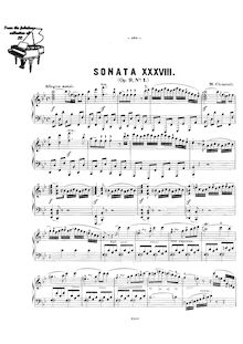 Partition Sonata No.1 en B-flat, Three Piano sonates, Clementi, Muzio