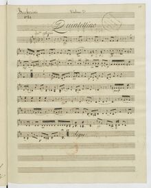 Partition violon 2, 4 corde quintettes, Boccherini, Luigi