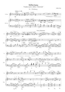 Partition , Waldburg, partition complète, Stifteriana, Sieben Bilder für Violine und Klavier nach den sieben Kapiteln aus Adalbert Stifters Hochwald