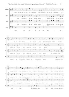 Partition complète, motet, C major, Franck, Melchior