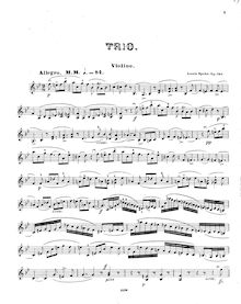 Partition de violon, Piano Trio No.4, Op.133, B♭ major