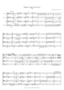 Score, Adagio et Fugue, String Quartet No.27 ; Adagio und Fuge