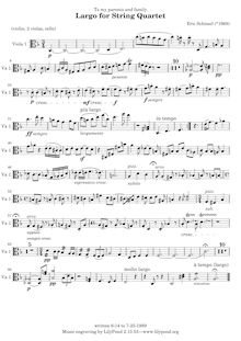 Partition viole de gambe 1, Largo en F major, F major, Schissel, Eric