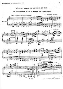 Partition No.5 - Scène et Grande Air de ténor de Max from  Der Freischütz , 10 Transcriptions from Weber s  Oberon ,  Der Freischütz , et  Euryanthe , Op.19