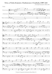 Partition complète, Trio Sonata en F Major, GWV 210, F major, Graupner, Christoph par Christoph Graupner